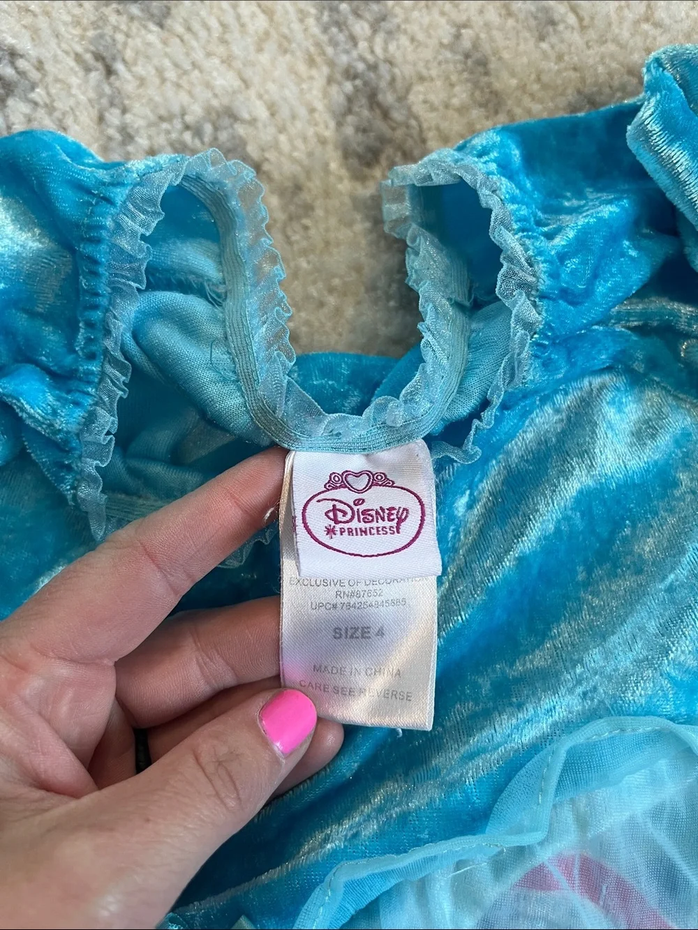 Disney Princess Ariel Nightgown- Teal & Pink